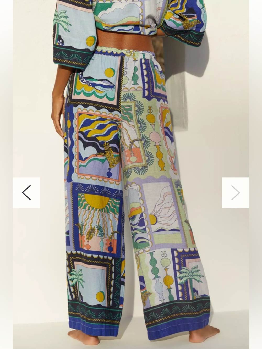 Anthropologie Linen Wide-Leg Pants | Celandine | Size Small - Picture 2 of 8